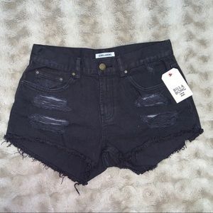 🆕Billabong Black Distressed Denim / Jean Shorts